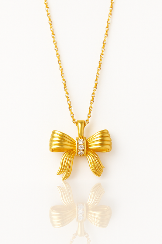 Crystal knot necklace