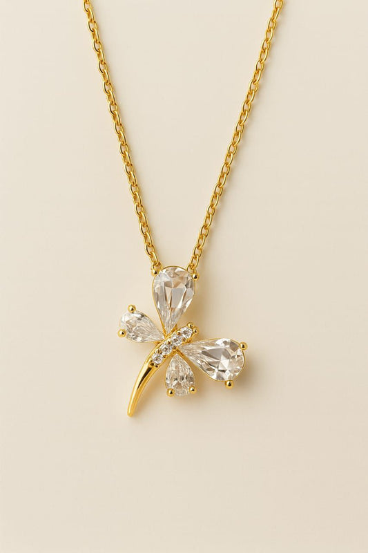 Crystal wing pendant