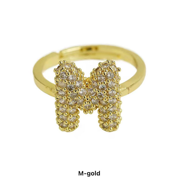 Alphabetical Bubble Rings (Adjustable)