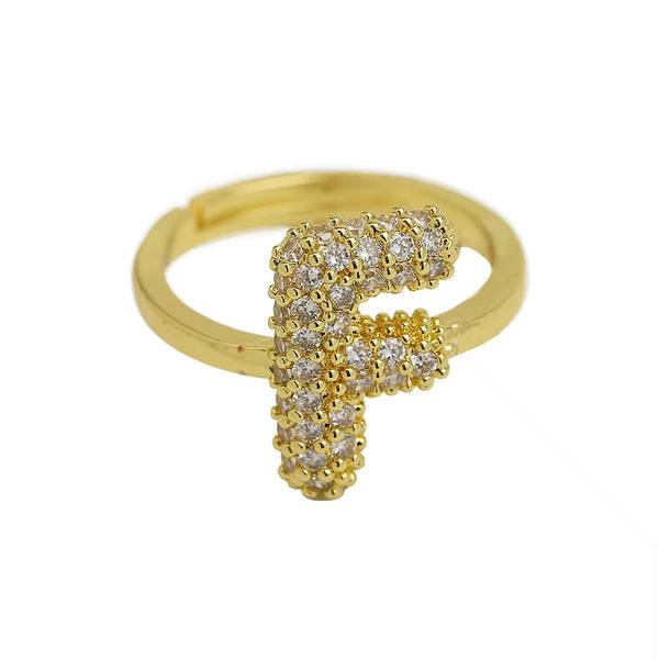 Alphabetical Bubble Rings (Adjustable)