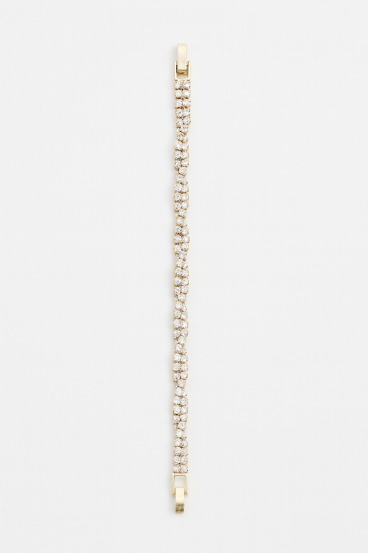 Diamond cluster tennis bracelet