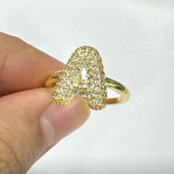 Alphabetical Bubble Rings (Adjustable)
