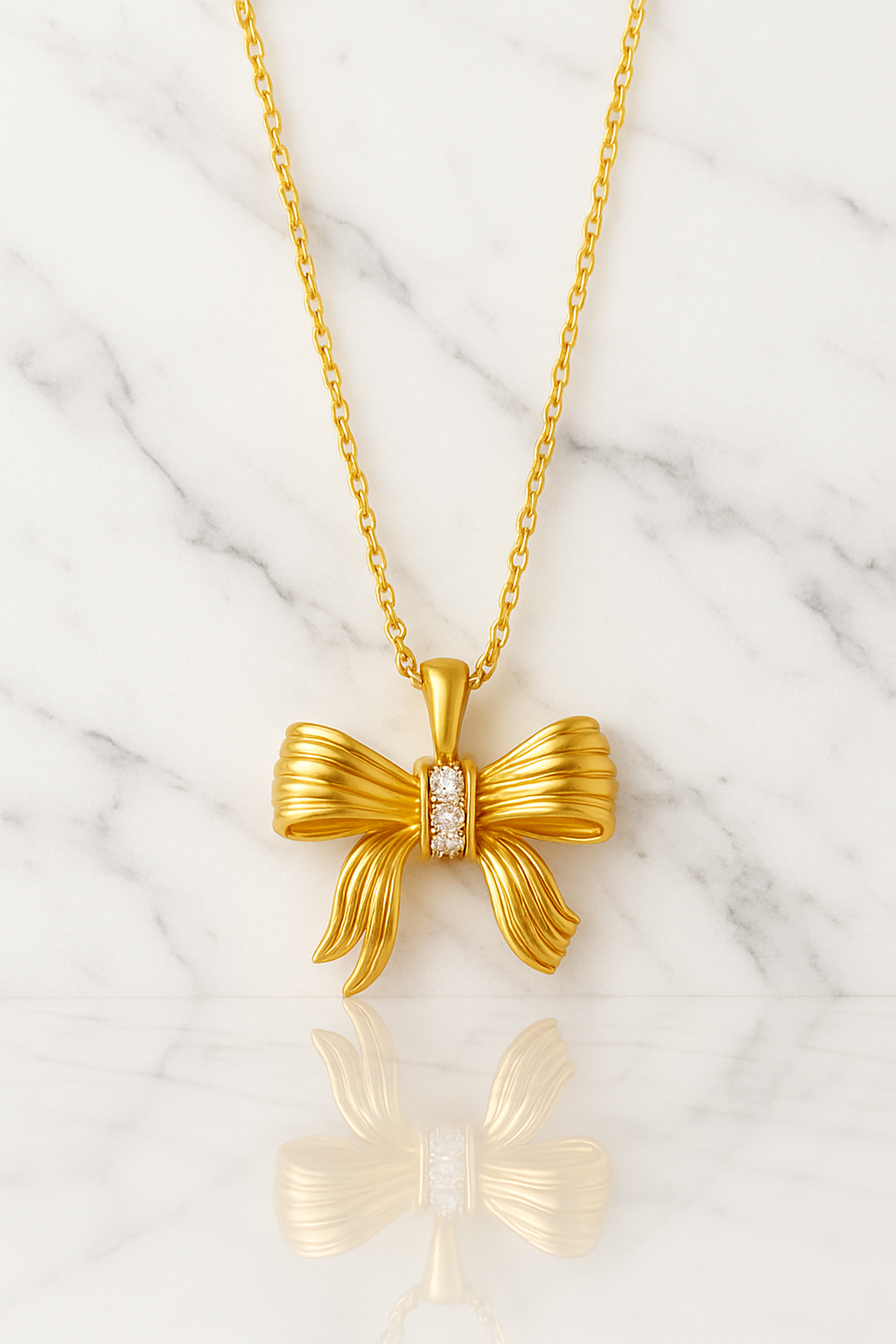 Crystal knot necklace