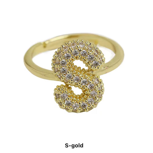 Alphabetical Bubble Rings (Adjustable)