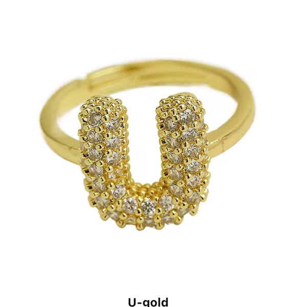 Alphabetical Bubble Rings (Adjustable)