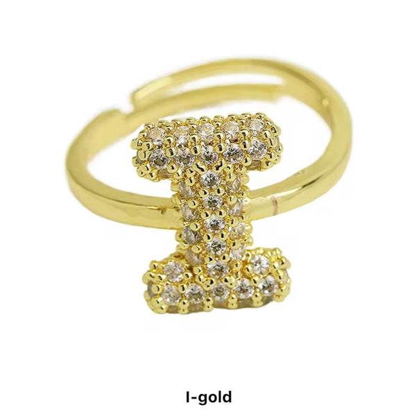 Alphabetical Bubble Rings (Adjustable)