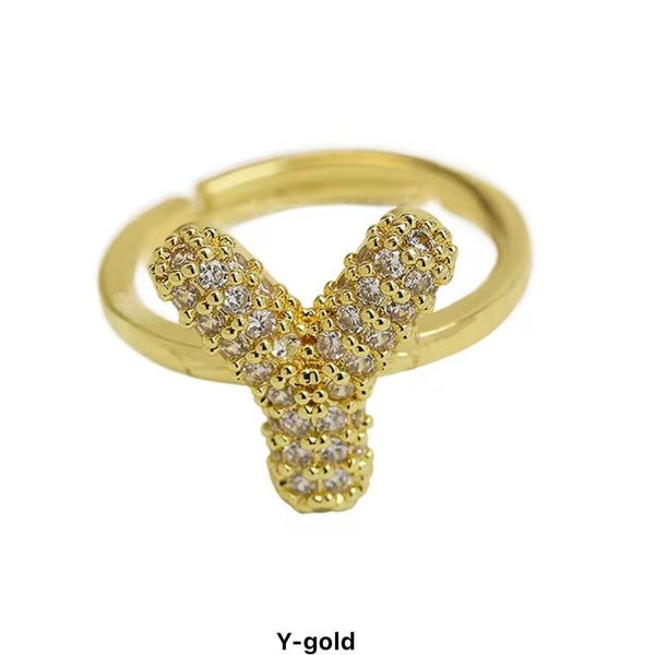 Alphabetical Bubble Rings (Adjustable)