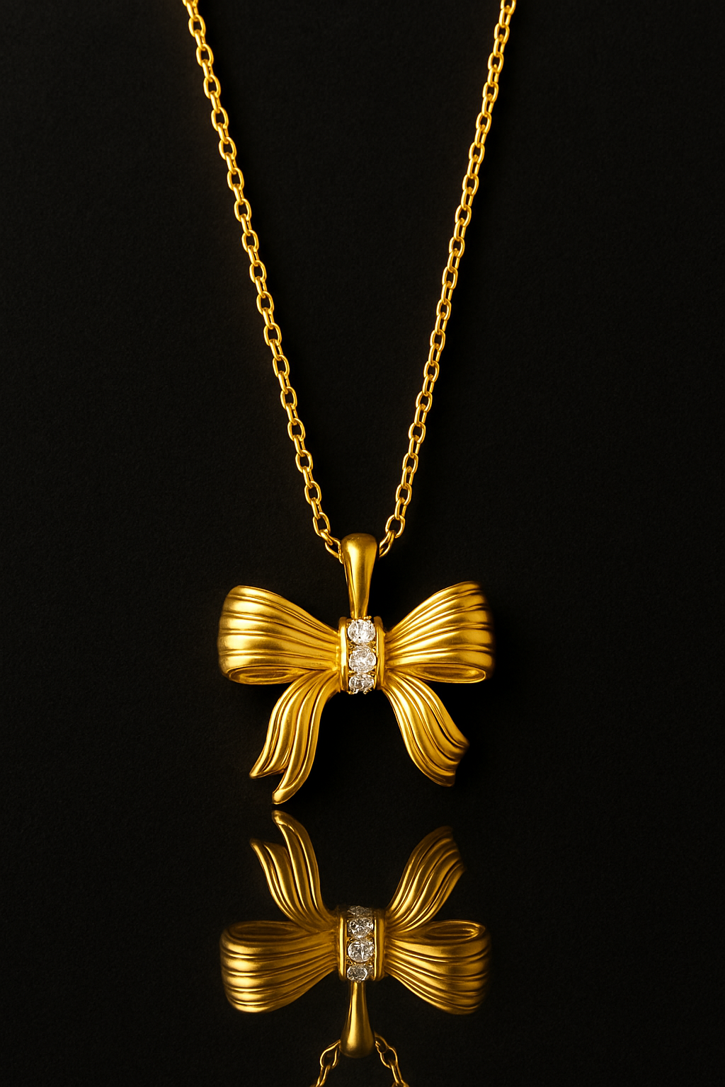 Crystal knot necklace
