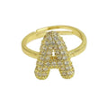 Alphabetical Bubble Rings (Adjustable)
