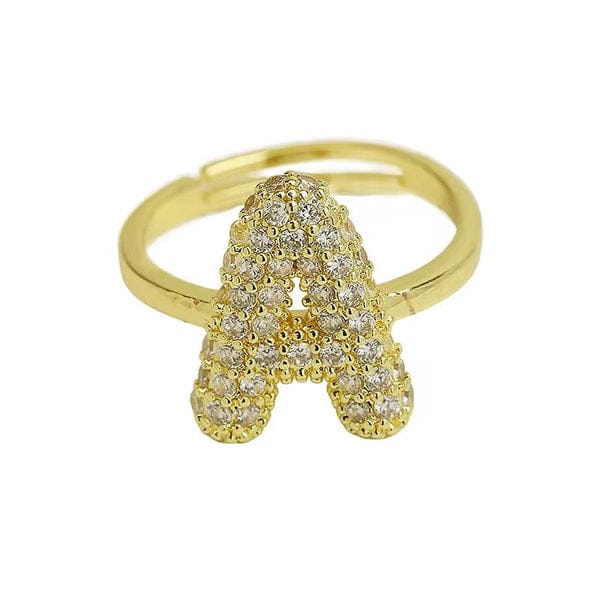 Alphabetical Bubble Rings (Adjustable)