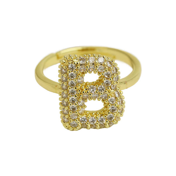 Alphabetical Bubble Rings (Adjustable)