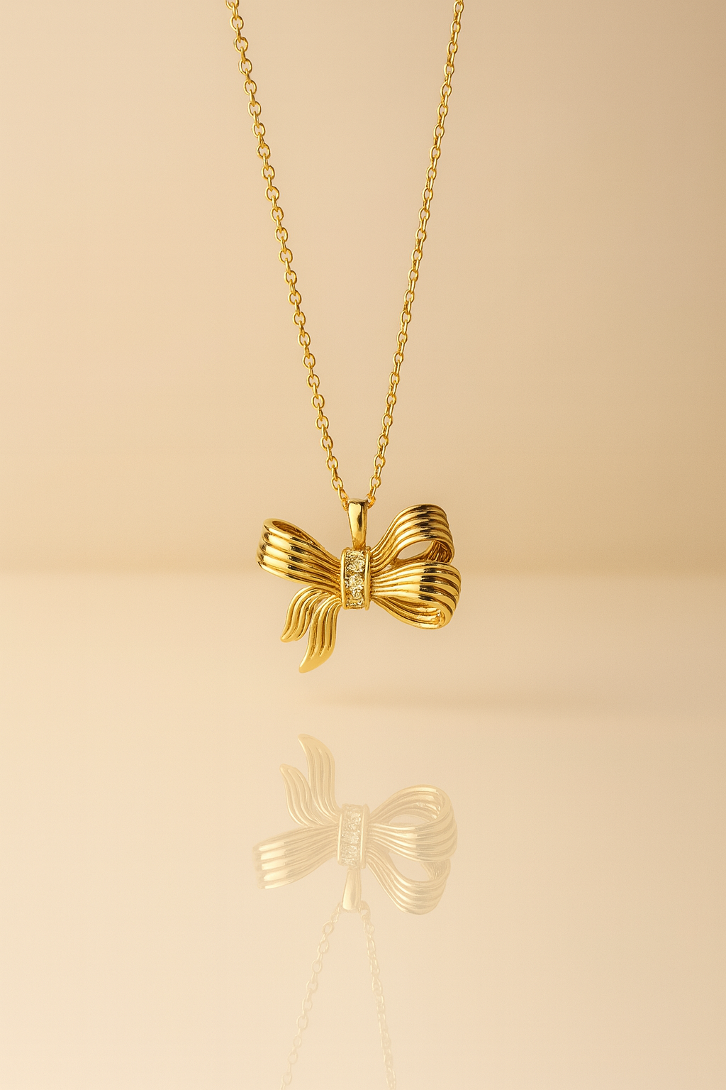 Crystal knot necklace