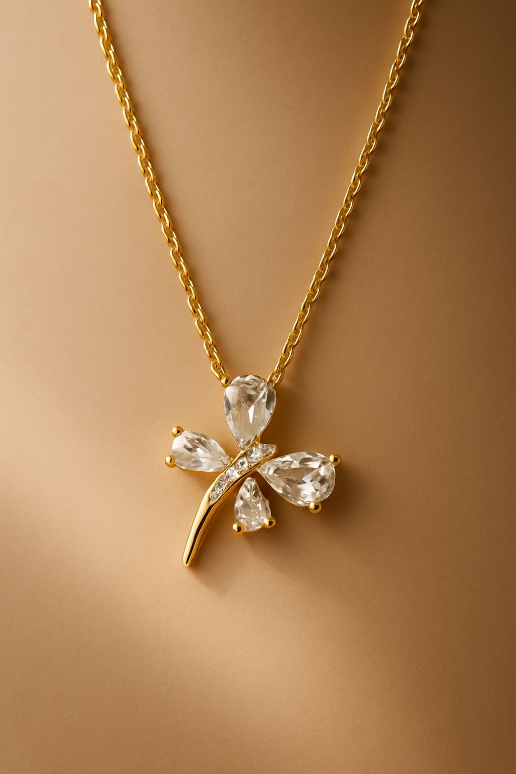 Crystal wing pendant