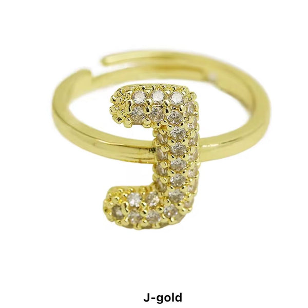 Alphabetical Bubble Rings (Adjustable)