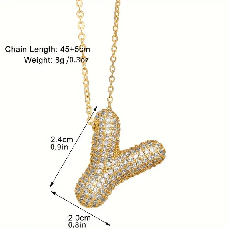 Viral Bubble Letter Necklace