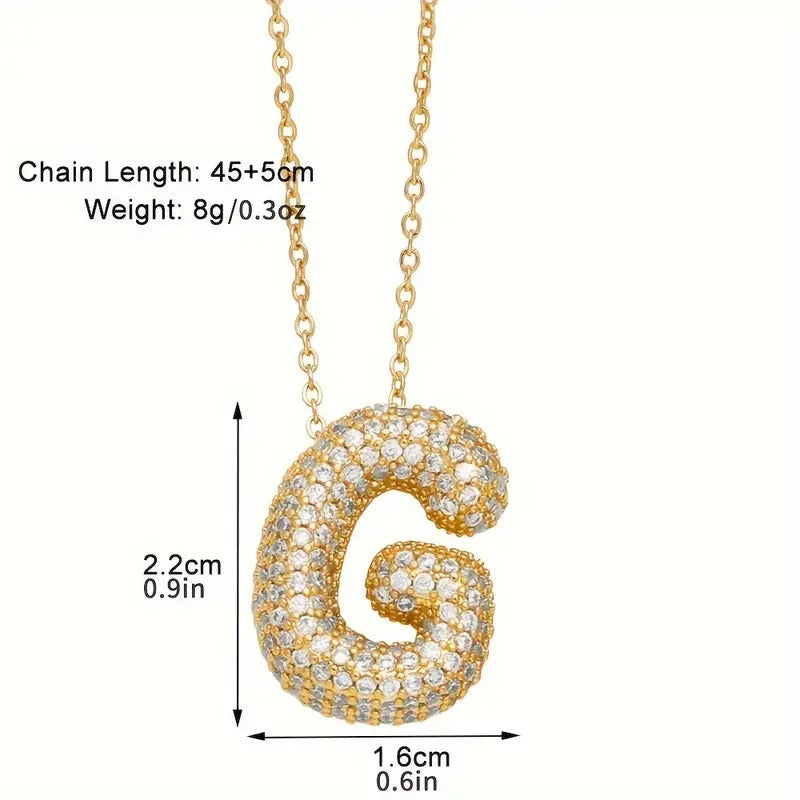 Viral Bubble Letter Necklace