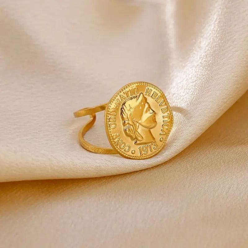 Elizabeth Coin Adjustable Ring