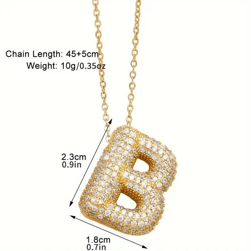 Viral Bubble Letter Necklace