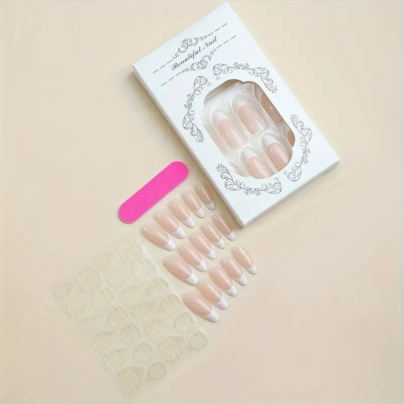 24pcs Almond Shaped Fake Nails