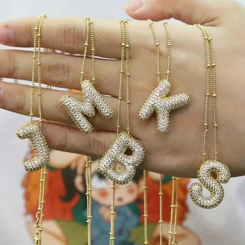 Viral Bubble Letter Necklace