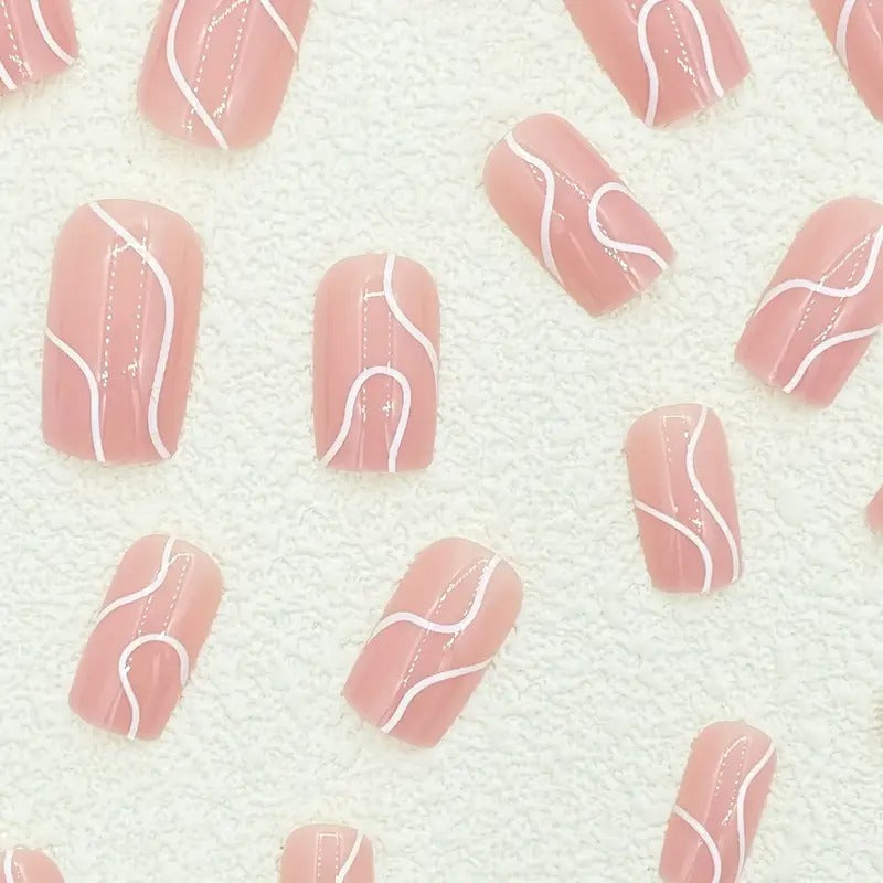 Pink Canvas Nails